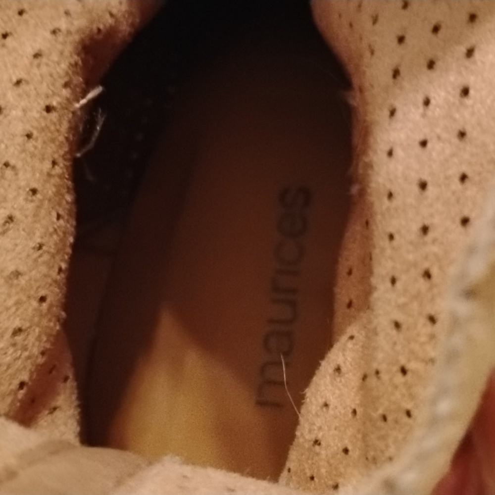 Maurices Lace Up Tan Suede Boots - Picture 6 of 9